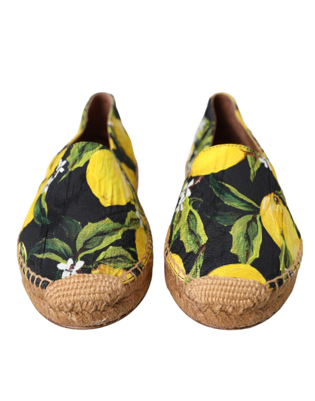 Chaussures Dolce & Gabbana espadrilles à enfiler multicolores avec motif citron pour femme.