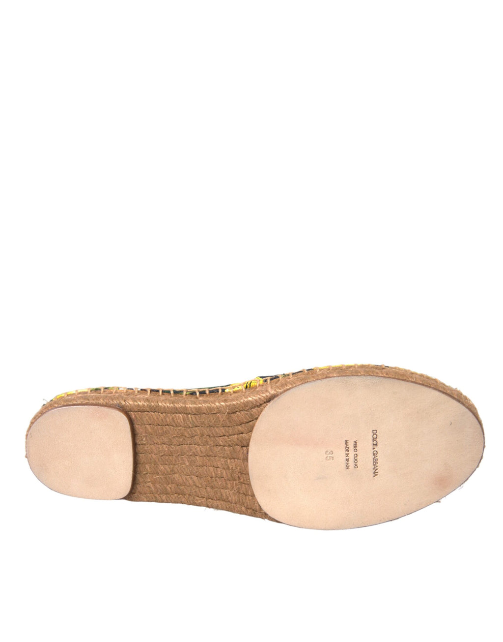 Espadrilles Dolce & Gabbana multicolores avec citrons, slip-on, chaussures légères pour femmes.