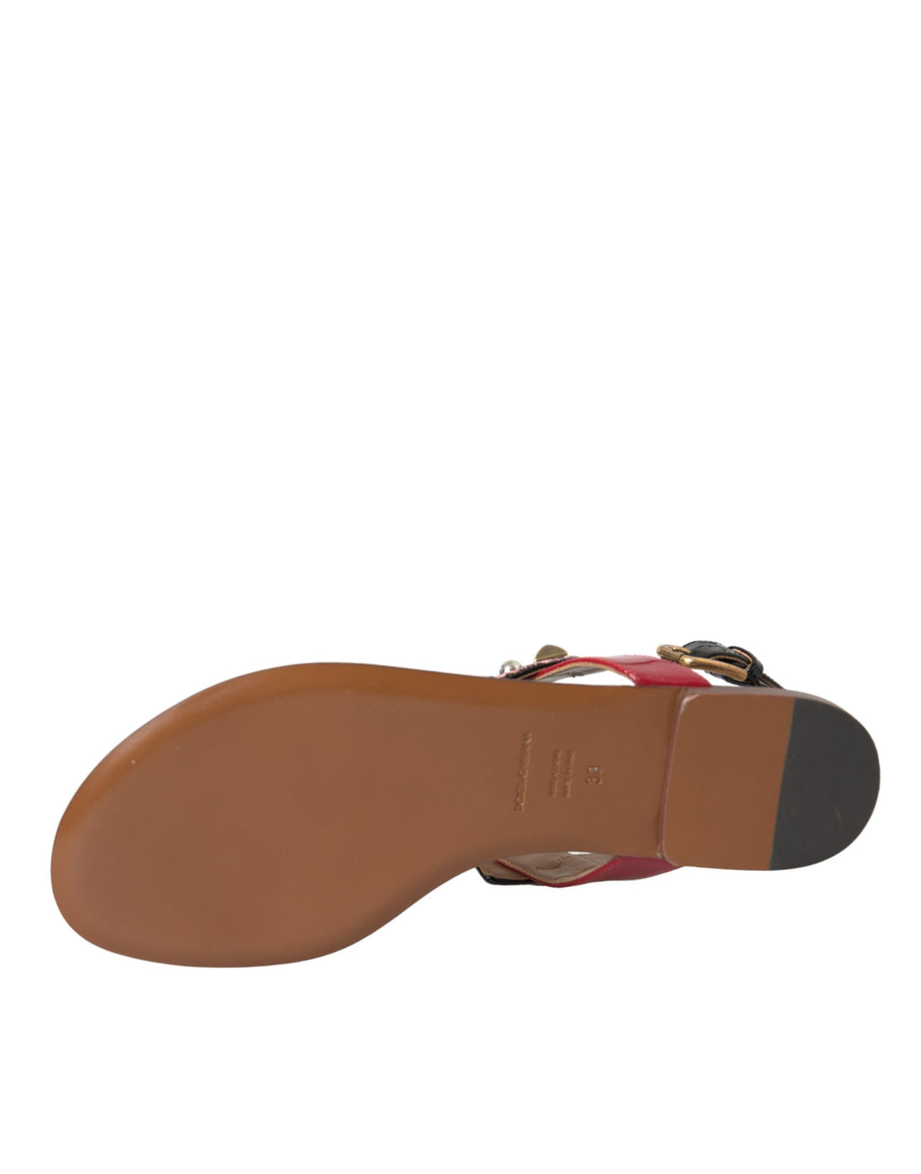 Sandales à talons Dolce & Gabbana multicolores avec cristaux, chaussures de plage élégantes et luxueuses.