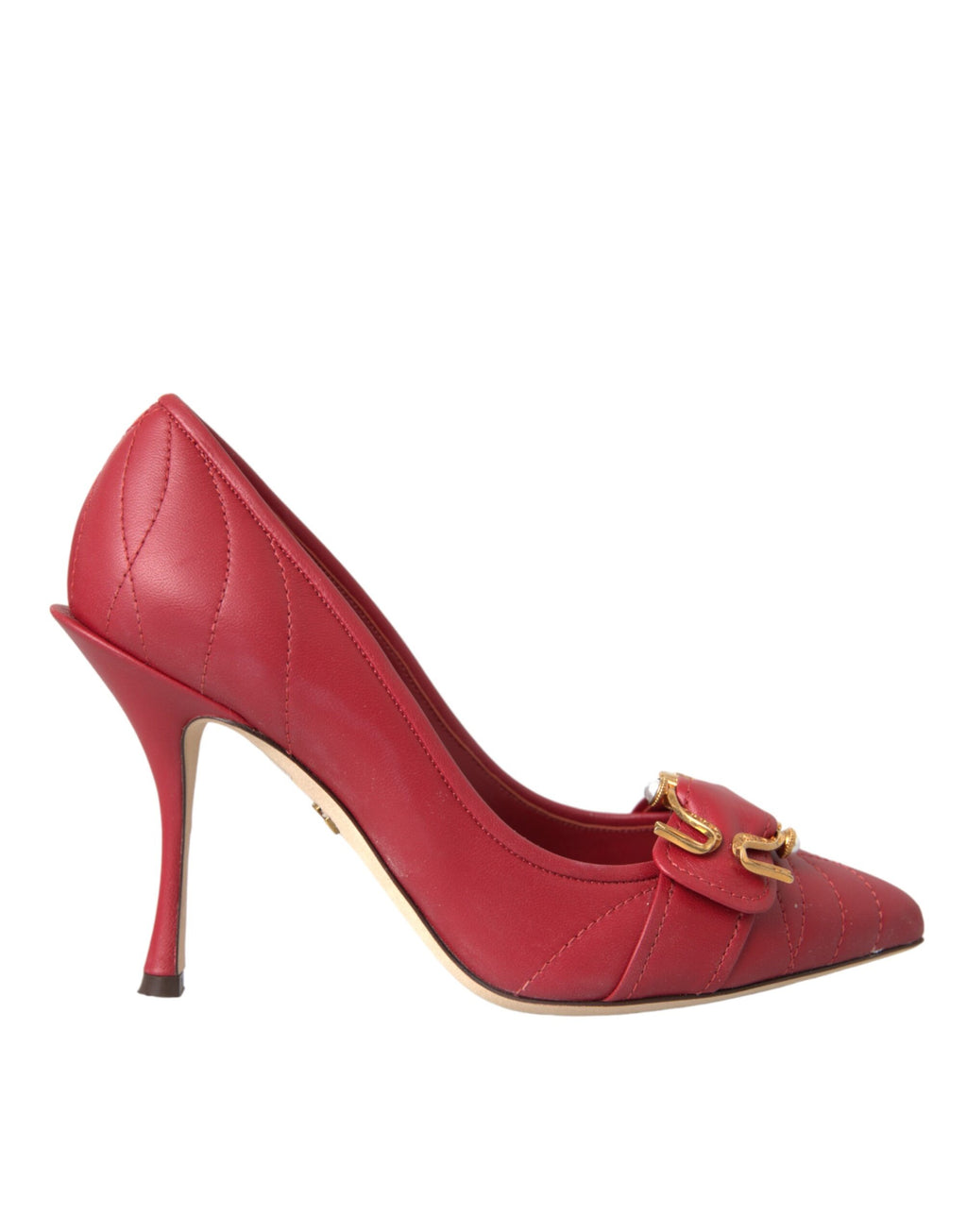 Escarpins en cuir rouge Dolce & Gabbana Devotion, chaussures à talons élégantes et sophistiquées.