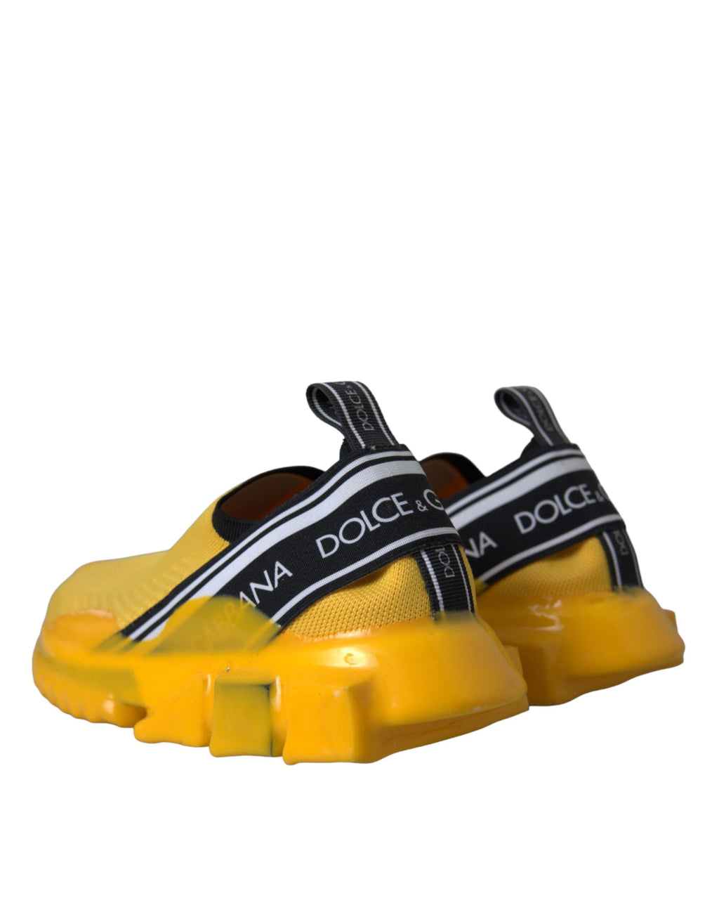 Chaussures slip-on jaunes Dolce & Gabbana Sorrento pour femmes, baskets confortables avec design élégant et moderne.