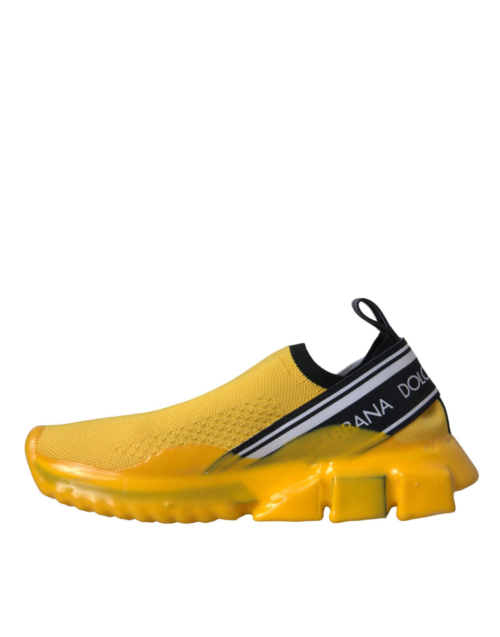 Sneakers Dolce & Gabbana Sorrento jaunes pour femmes, chaussons slip-on confortables avec design élégant.