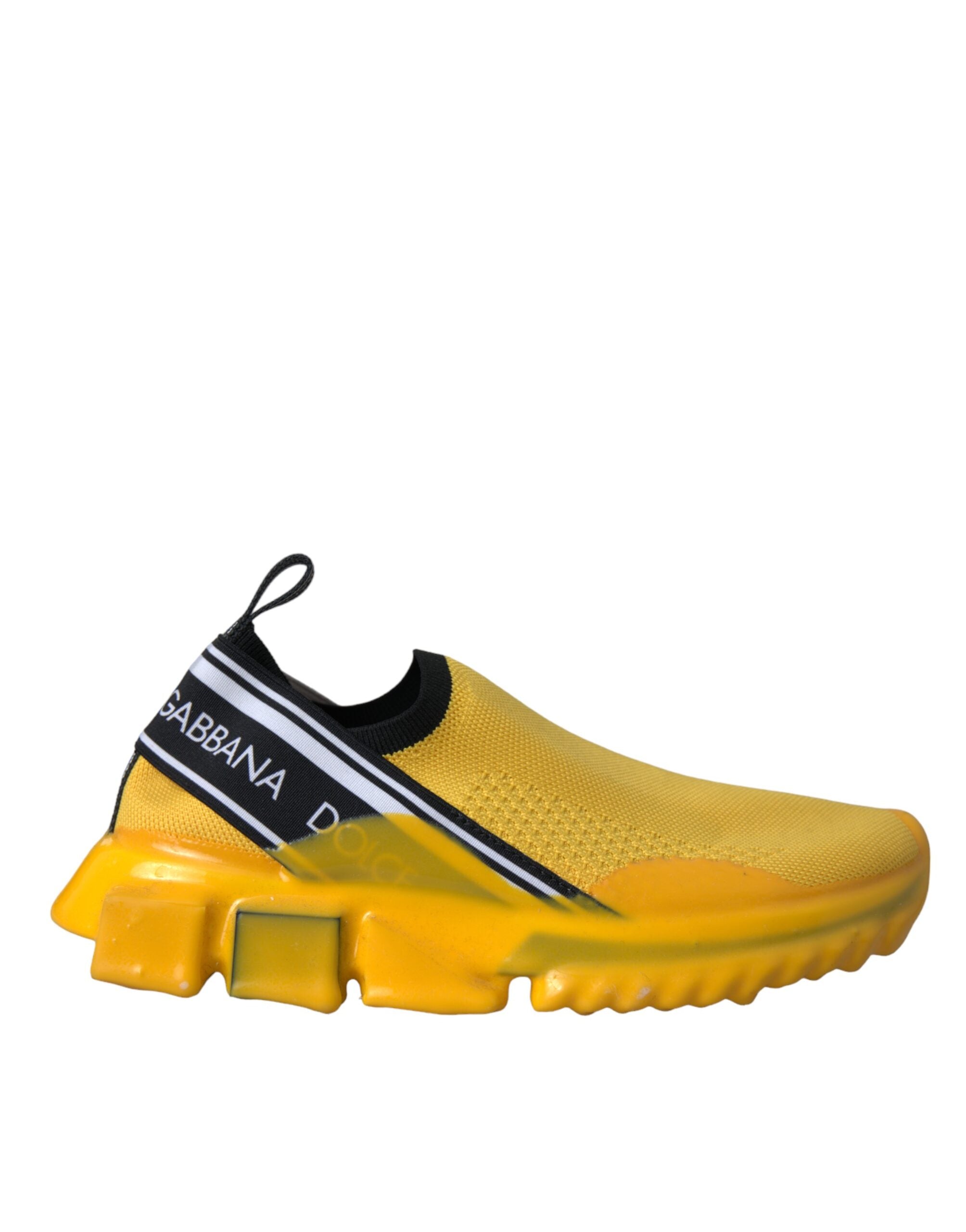 Chaussures pour femmes Dolce & Gabbana Sorrento Slip-On jaunes, baskets légères et confortables avec design élégant.