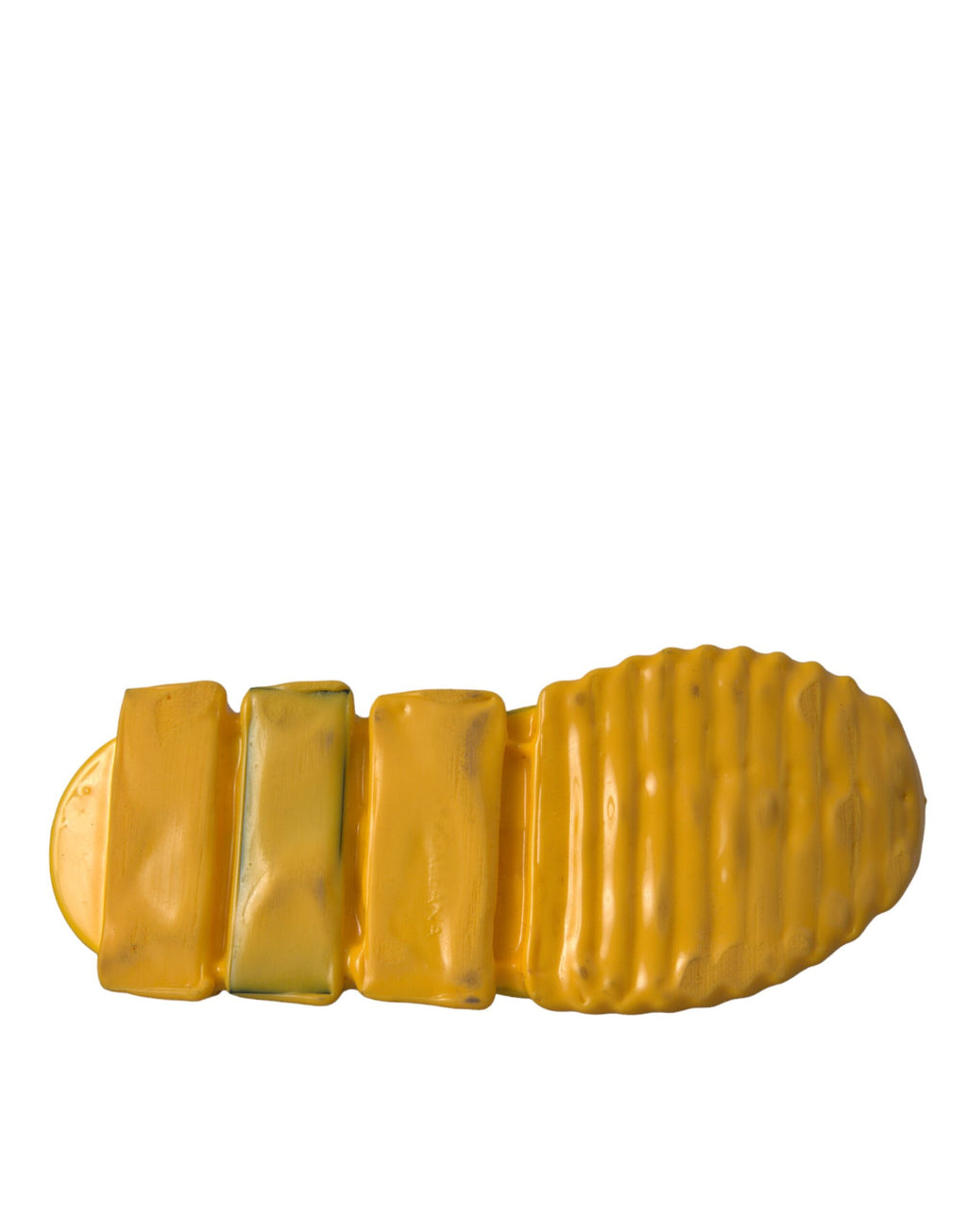 Chaussures pour femmes Dolce & Gabbana Sorrento en slip-on jaunes, sneakers élégants et confortables, vue de face.