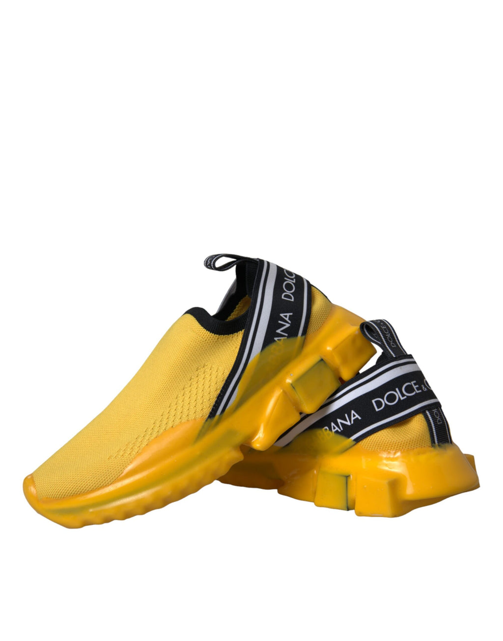 Chaussures femmes Dolce & Gabbana Sorrento Slip-On jaunes, baskets légères avec design élégant et confort.