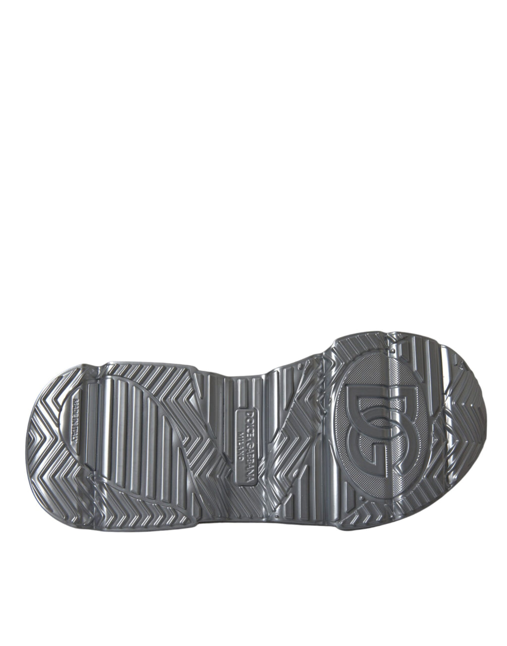 Chaussures Sneakers en cuir argent iridescent Dolce & Gabbana DAYMASTER, design élégant et moderne.