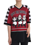 T-shirt oversize multicolore avec panda royaux de Dolce & Gabbana, design graphique et style audacieux.