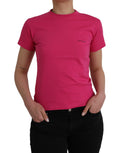 T-shirt rose en coton à col rond à manches courtes de Balenciaga, style décontracté et moderne.