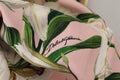 Robe droite rose en viscose Dolce & Gabbana avec longueur genou et motif floral lily.