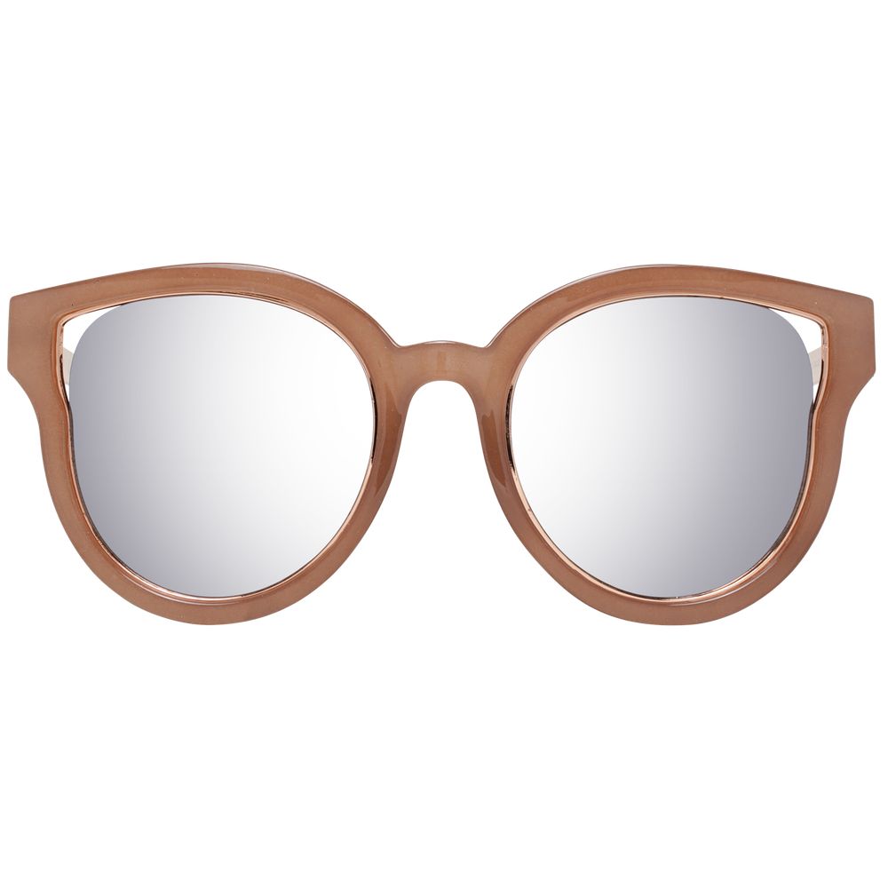 Lunettes de soleil Guess en métal et plastique marron avec monture élégante et branches fines, mode et protection solaire.