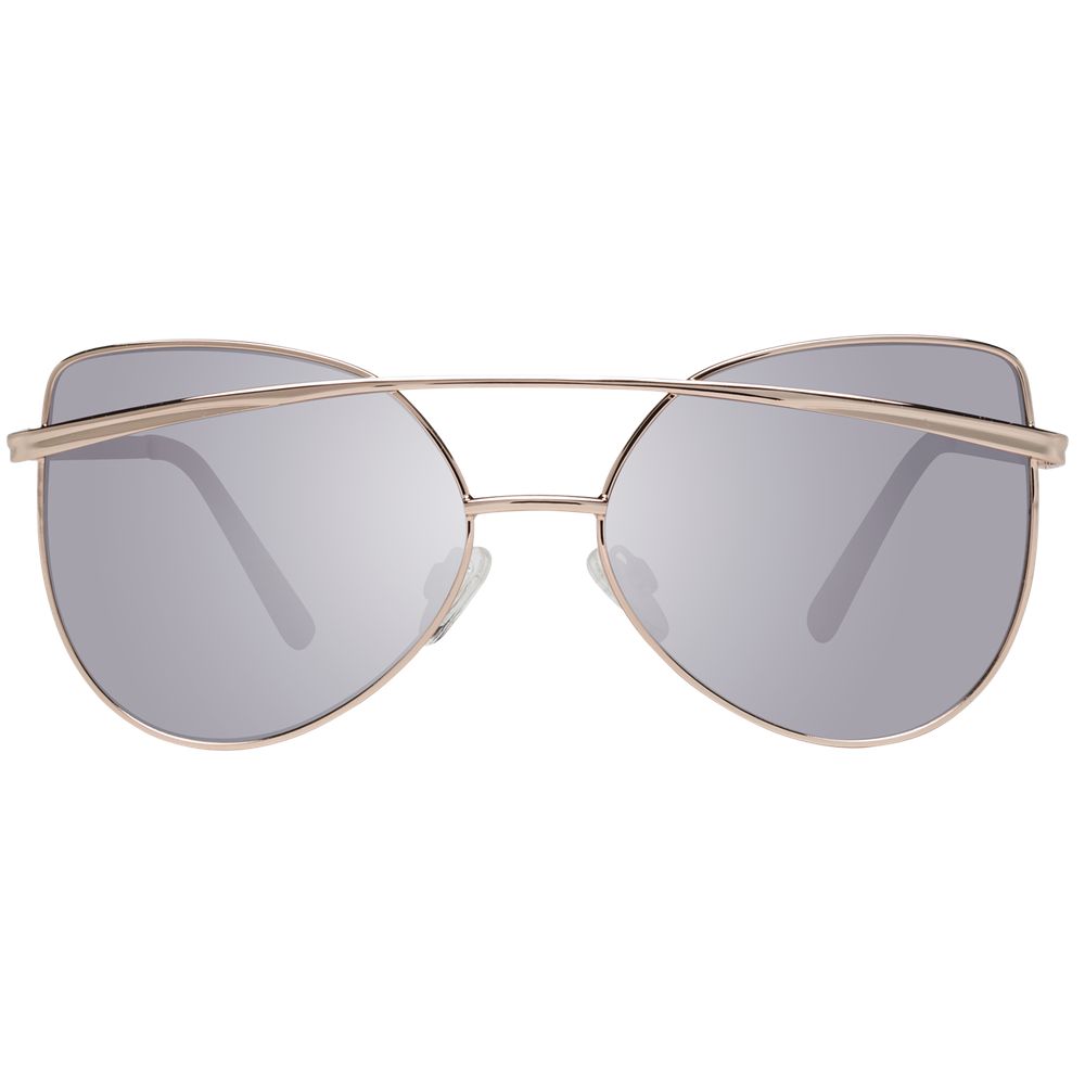 Lunettes de soleil en métal doré rose Guess avec monture élégante et branches fines, mode et sophistiquées.