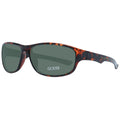Lunettes de soleil en plastique marron Guess, style tendance, avec monture élégante et verres teintés.