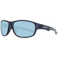 Lunettes de soleil en plastique gris Guess avec monture élégante et moderne, vues de face.