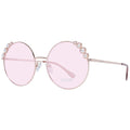 Lunettes de soleil en métal doré rose Guess avec monture élégante et branches fines, style sophistiqué et moderne.