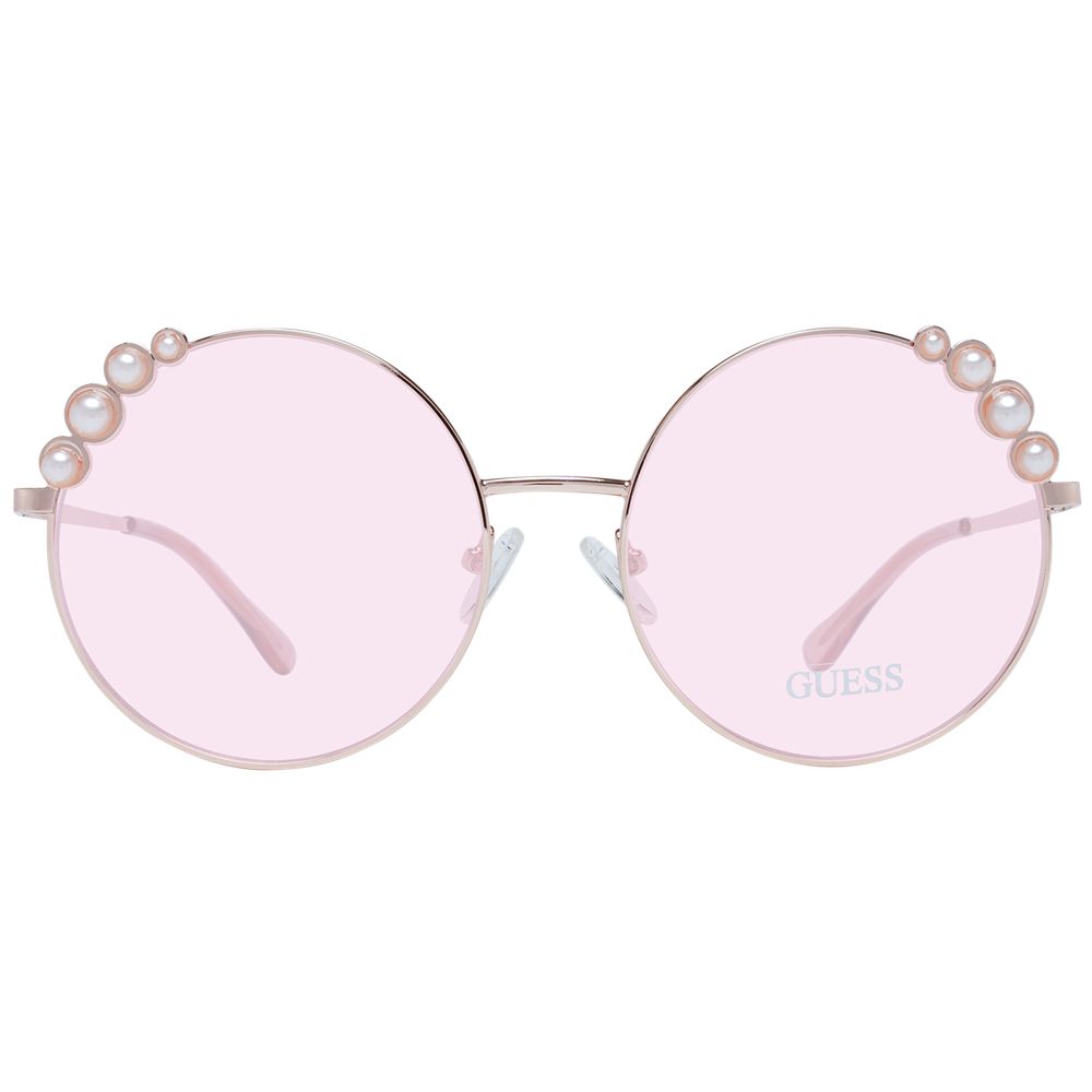 Lunettes de soleil en métal doré rose Guess, style tendance, avec monture fine et verres teintés, pour un look élégant et moderne