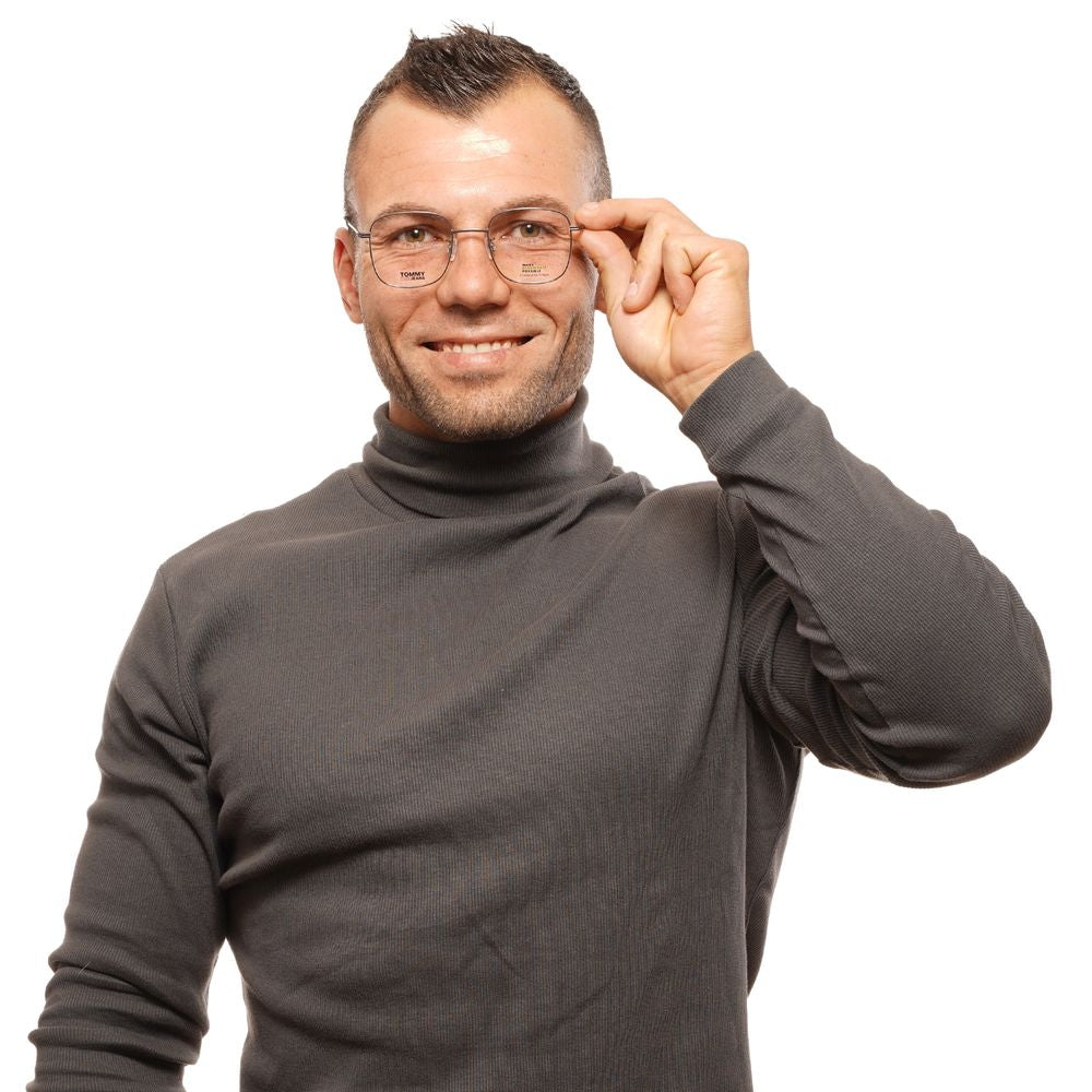 Tommy Hilfiger Brille (Gestell) aus grauem Metall und Kunststoff
