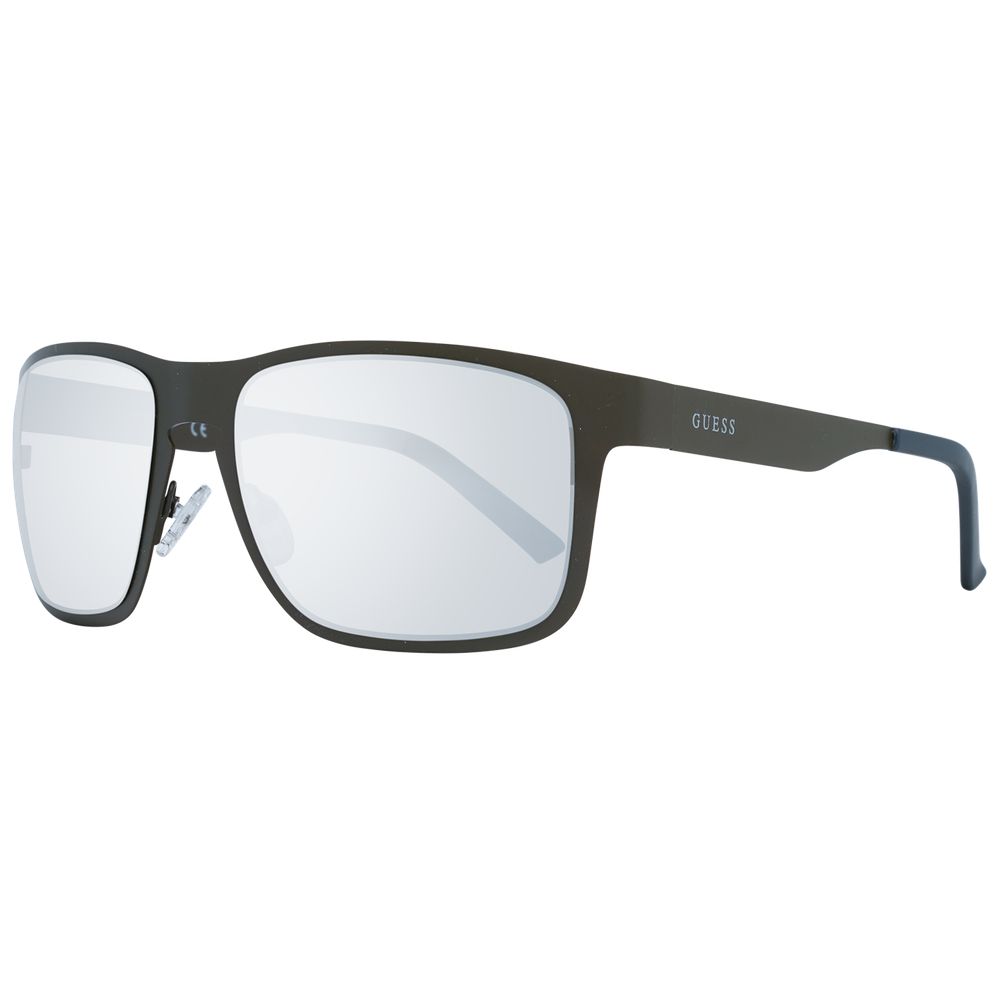 Lunettes de soleil en métal gris Guess avec monture élégante et style moderne, pour un look tendance et sophistiqué.