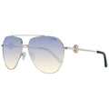 Lunettes de soleil en métal doré Guess, style moderne avec monture fine et verres teintés, pour un look élégant et tendance.