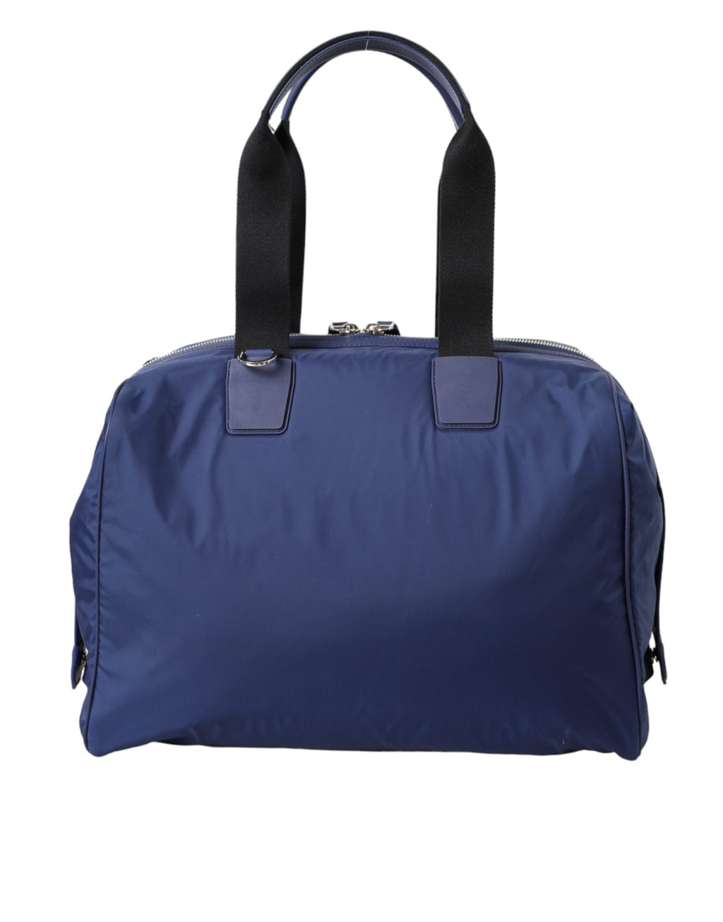 Sac à main Dolce & Gabbana en nylon bleu avec poignée en cuir de veau, sac à main et sac de voyage.