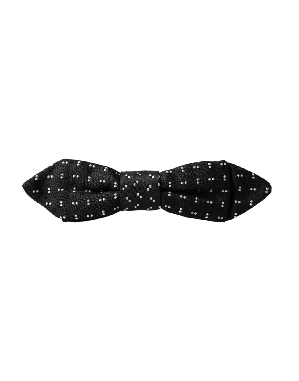 Dolce & Gabbana Dark Gray Silk Patterned Adjustable Neck Men Papillon Bow Tie