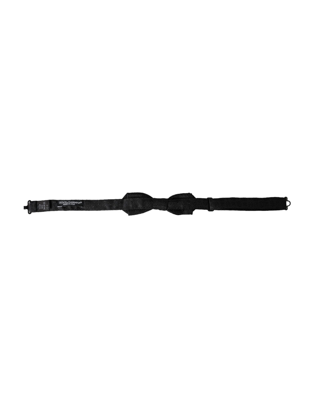 Dolce & Gabbana Dark Gray Silk Fantasy Adjustable Neck Men Bow Tie