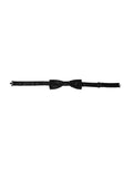 Dolce & Gabbana Dark Gray Silk Patterned Adjustable Neck Men Bow Tie