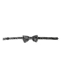 Dolce & Gabbana Dark Gray Floral Silk Adjustable Neck Men Bow Tie
