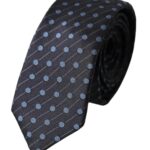Dolce & Gabbana Dark Blue Polka Dot Silk Adjustable Men Tie