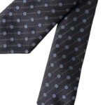 Dolce & Gabbana Dark Blue Polka Dot Silk Adjustable Men Tie