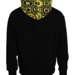 Sweat à capuche en coton noir Dolce & Gabbana avec logo, style décontracté et confortable, visible avec capuche et logo sur la poitrine.