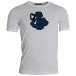 T-shirt blanc Dolce & Gabbana King Of Love à col rond et manches courtes, style élégant et mode contemporaine.