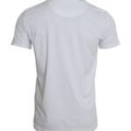 T-shirt blanc en coton Dolce & Gabbana à col rond et manches courtes, vue de face.