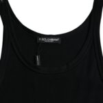 T-shirt sans manches noir de sous-vêtements pour homme de Dolce & Gabbana, style décontracté et élégant.