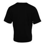 T-shirt noir en coton Dolce & Gabbana à col rond à manches courtes, vue de face.