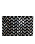Sac clutch noir en velours avec cristaux de Dolce & Gabbana, idéal pour soirée et événements élégants.