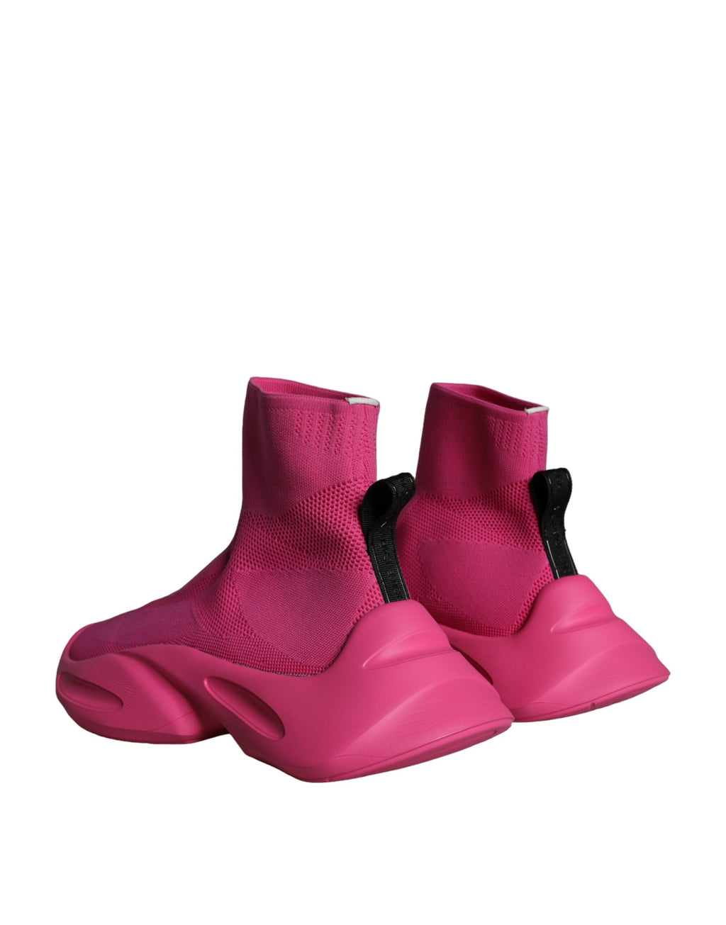 Dolce & Gabbana Pink Logo Print Slip On Socken-Sneakers
