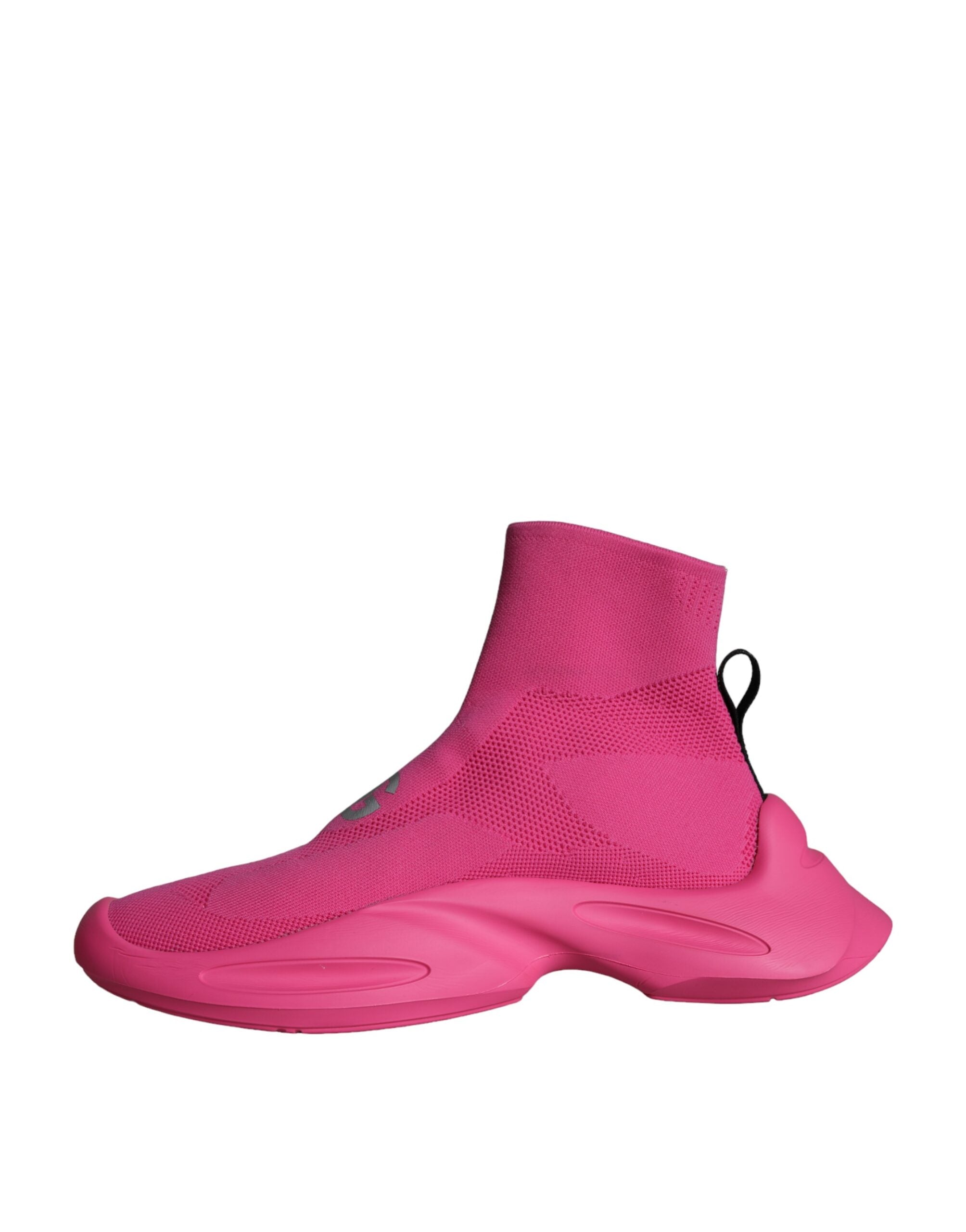 Chaussures sneakers Dolce & Gabbana à logo rose, slips-on, avec motif imprimé, chaussure de mode élégante.