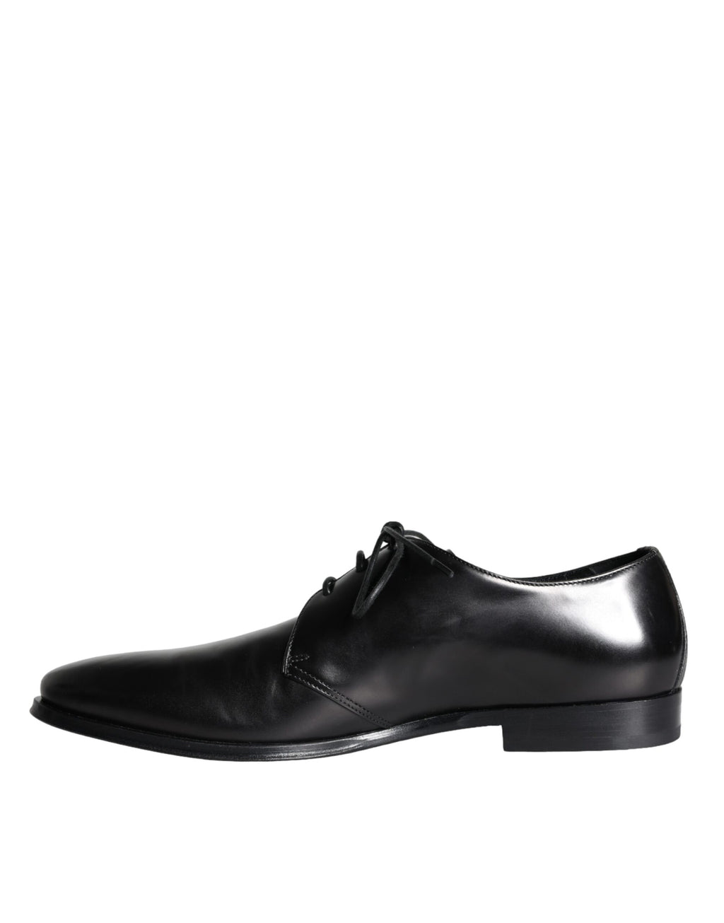 Chaussures derby pour homme en cuir de veau noir de Dolce & Gabbana, élégantes et sophistiquées.