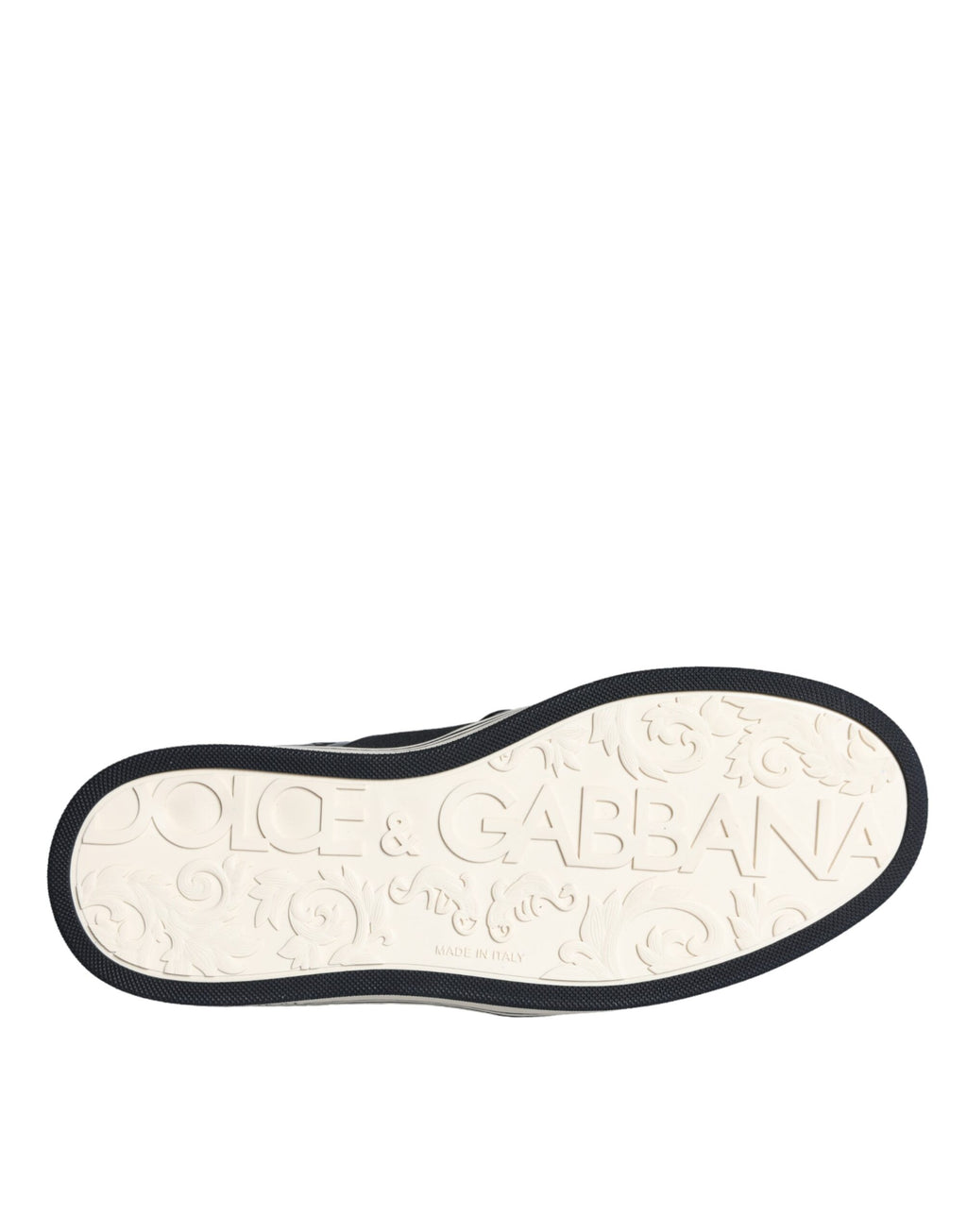 Mocassins décontractés en cuir noir de Dolce & Gabbana pour homme, semelle en caoutchouc, style élégant et confortable.