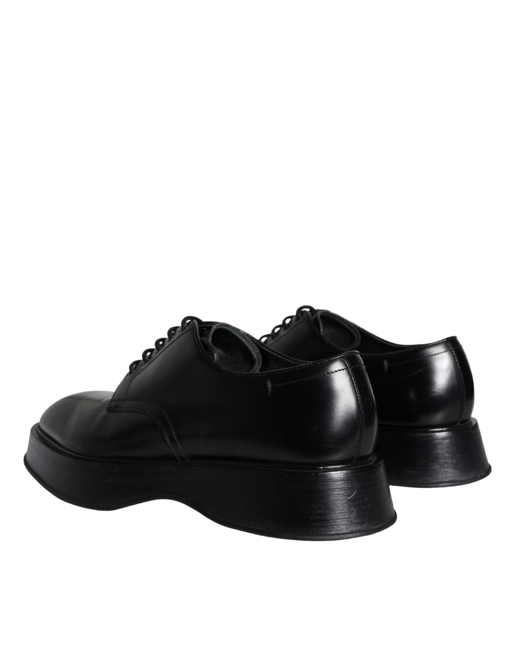 Chaussures derby en cuir noir pour homme de Dolce & Gabbana, élégantes et formelles, en cuir de veau.