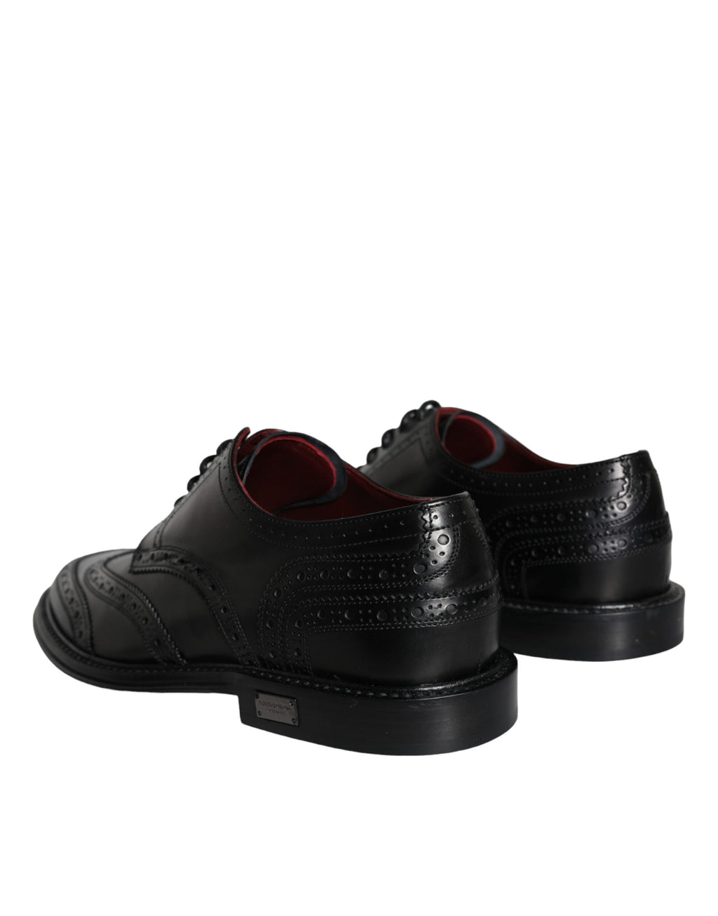 Chaussures Oxford wingtip en cuir noir pour homme de Dolce & Gabbana, style formel et élégant