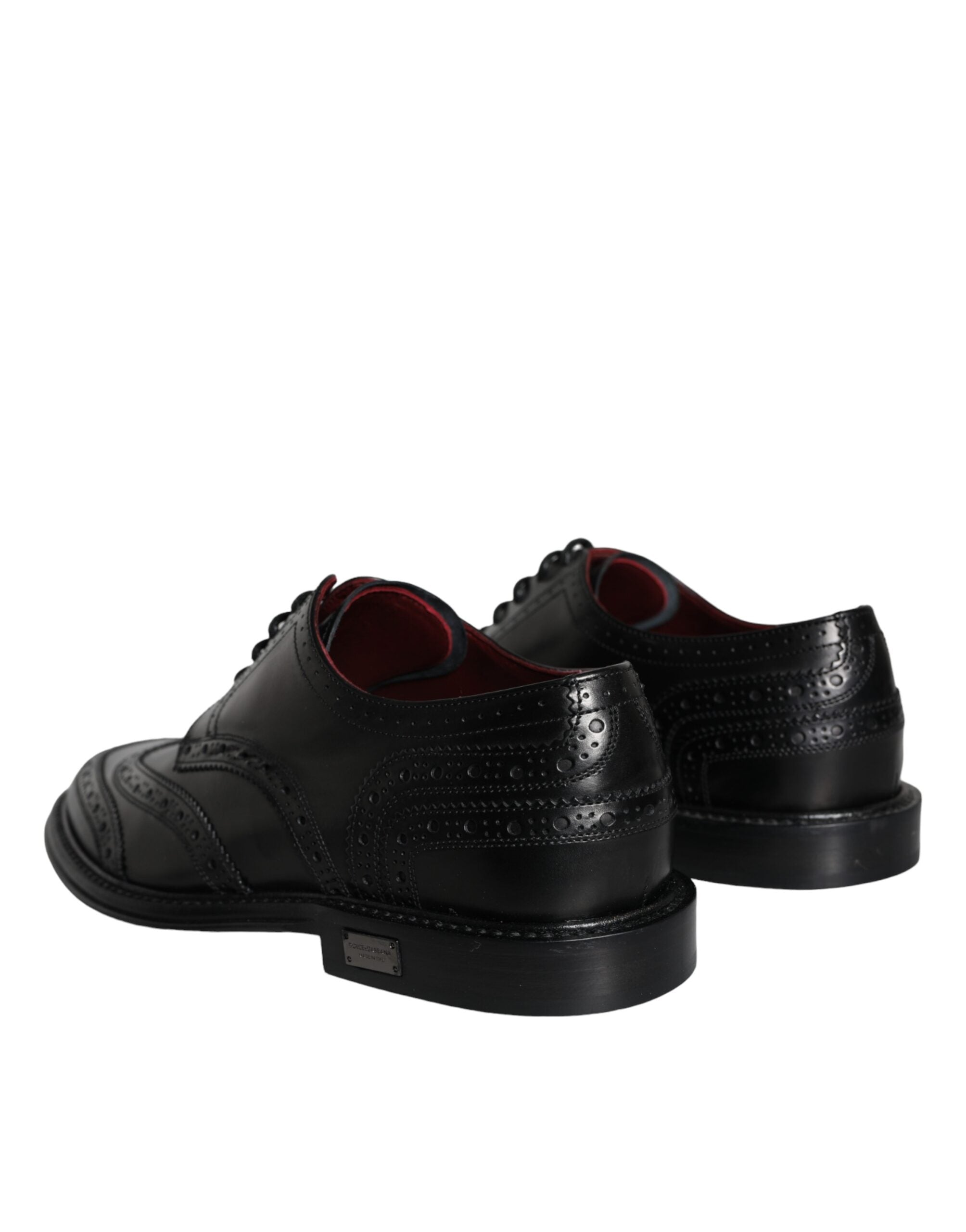 Chaussures Oxford wingtip en cuir noir pour homme de Dolce & Gabbana, style formel et élégant