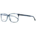 Lunettes en acétate bleues Hugo Boss avec monture élégante, vues de face sur fond neutre.
