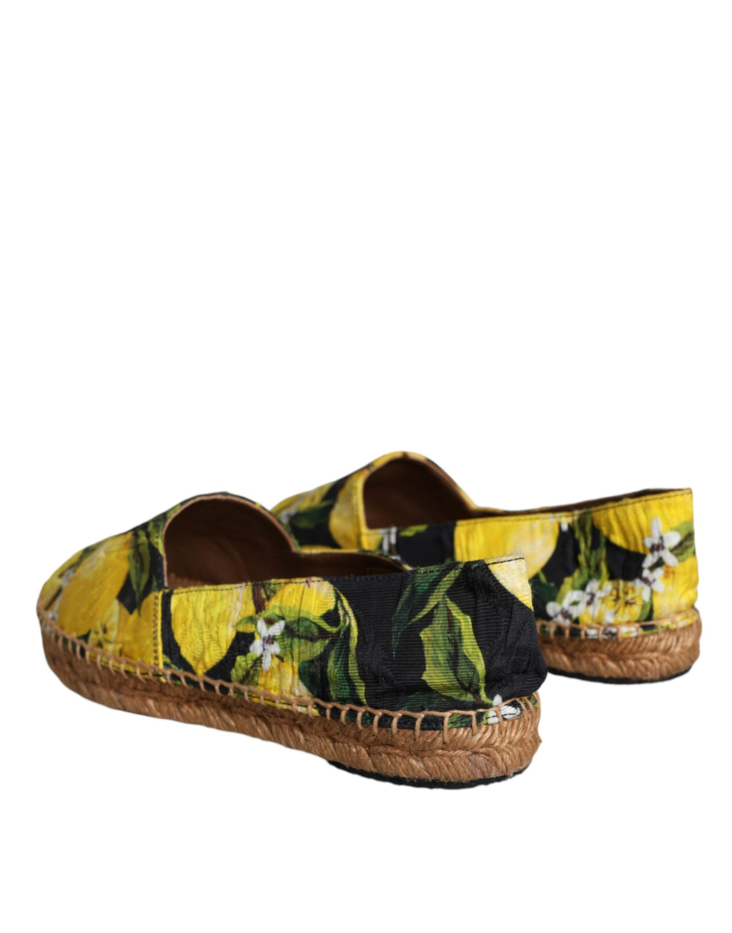 Chaussures Dolce & Gabbana espadrilles à slip-on multicolores avec motif citron, pour un style estival et élégant.