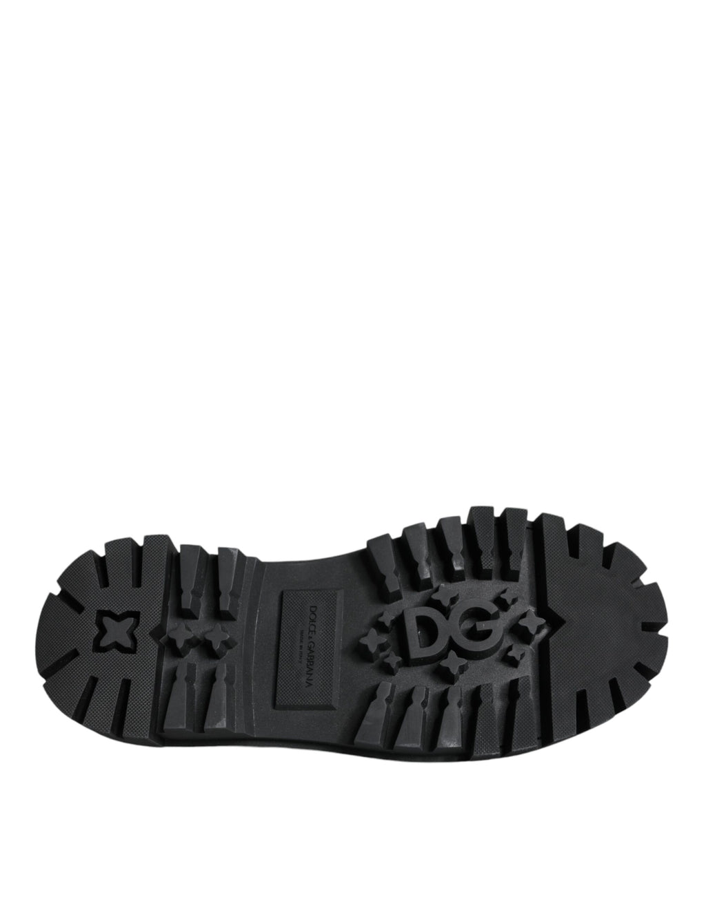 Chaussures de marche Derby en cuir noir Dolce & Gabbana avec embellissements, style élégant et sophistiqué.