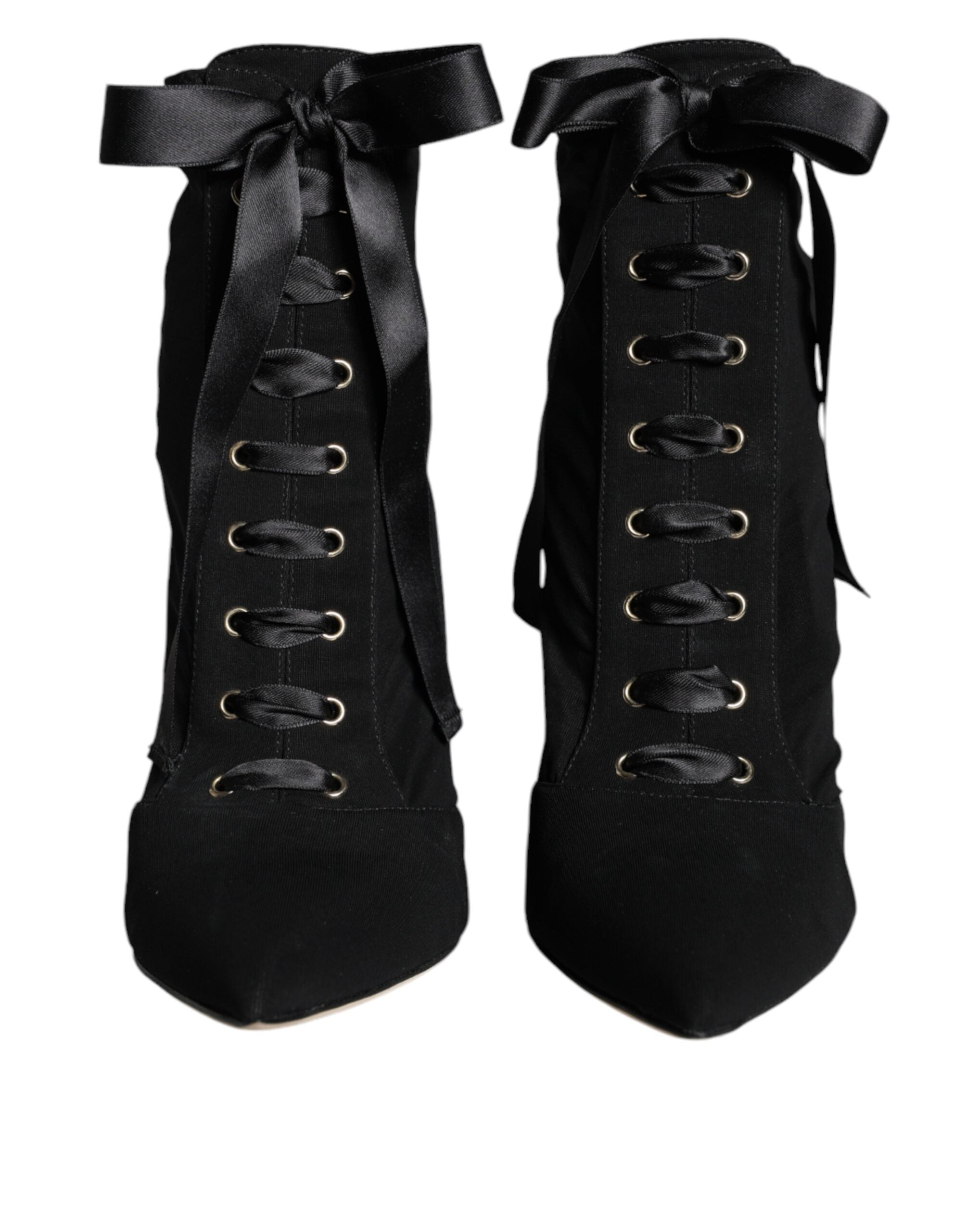Chaussures Dolce & Gabbana bottines en jersey stretch noir, chaussures à la cheville élégantes et confortables.