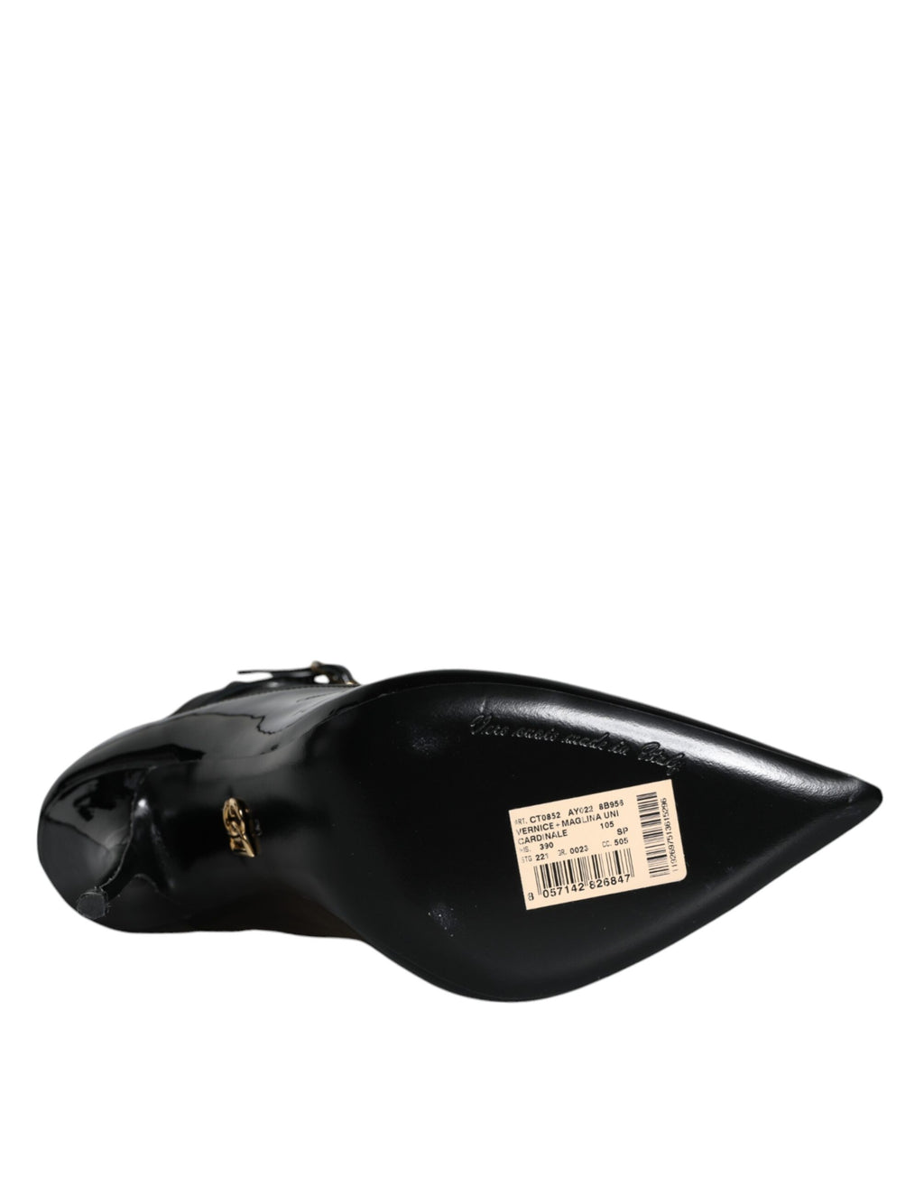 Chaussures Dolce & Gabbana en cuir noir, bottines stilettos avec chaussettes intégrées, élégantes et sophistiquées.