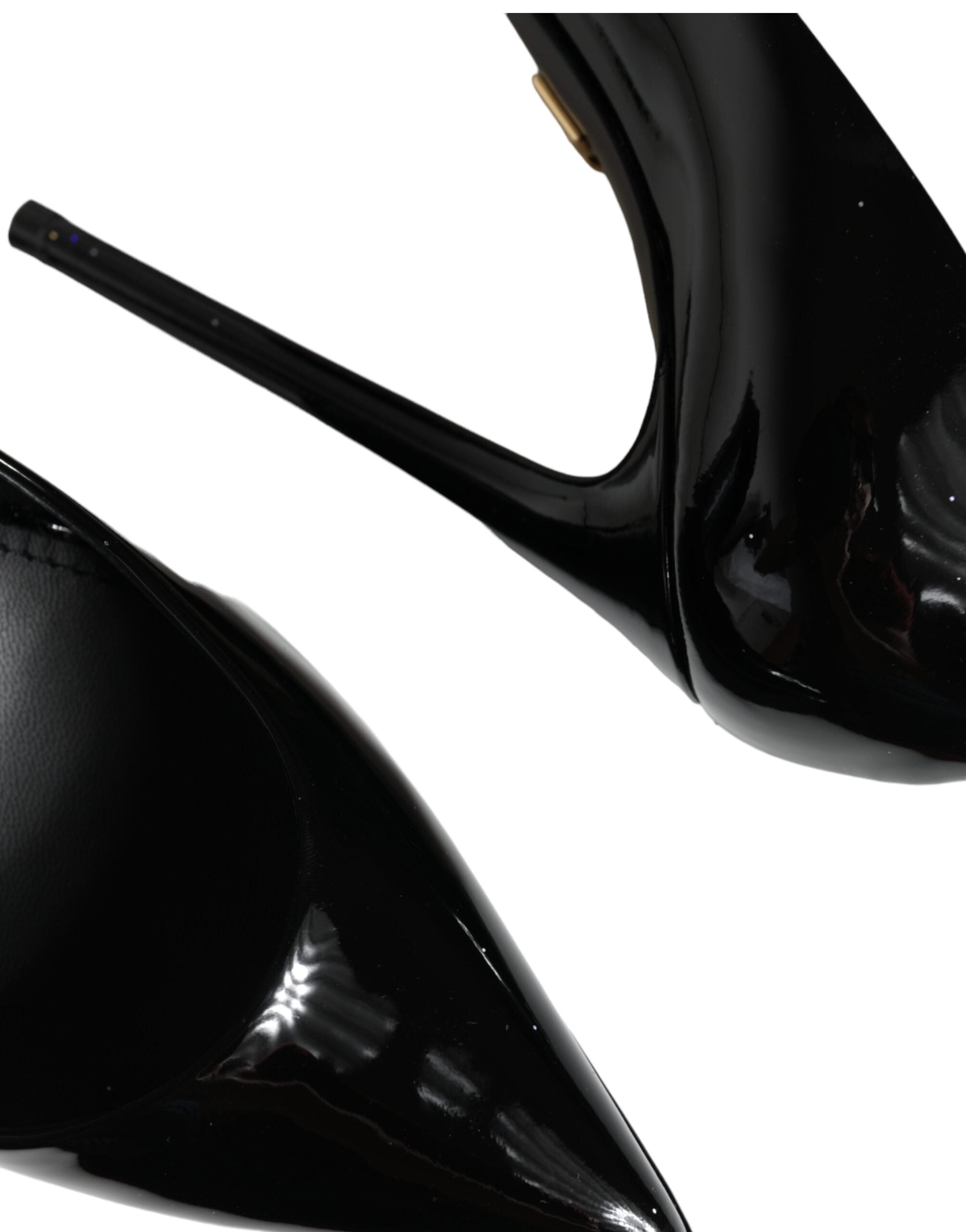 Escarpins à plateforme en cuir noir de Dolce & Gabbana, chaussures élégantes pour femmes.