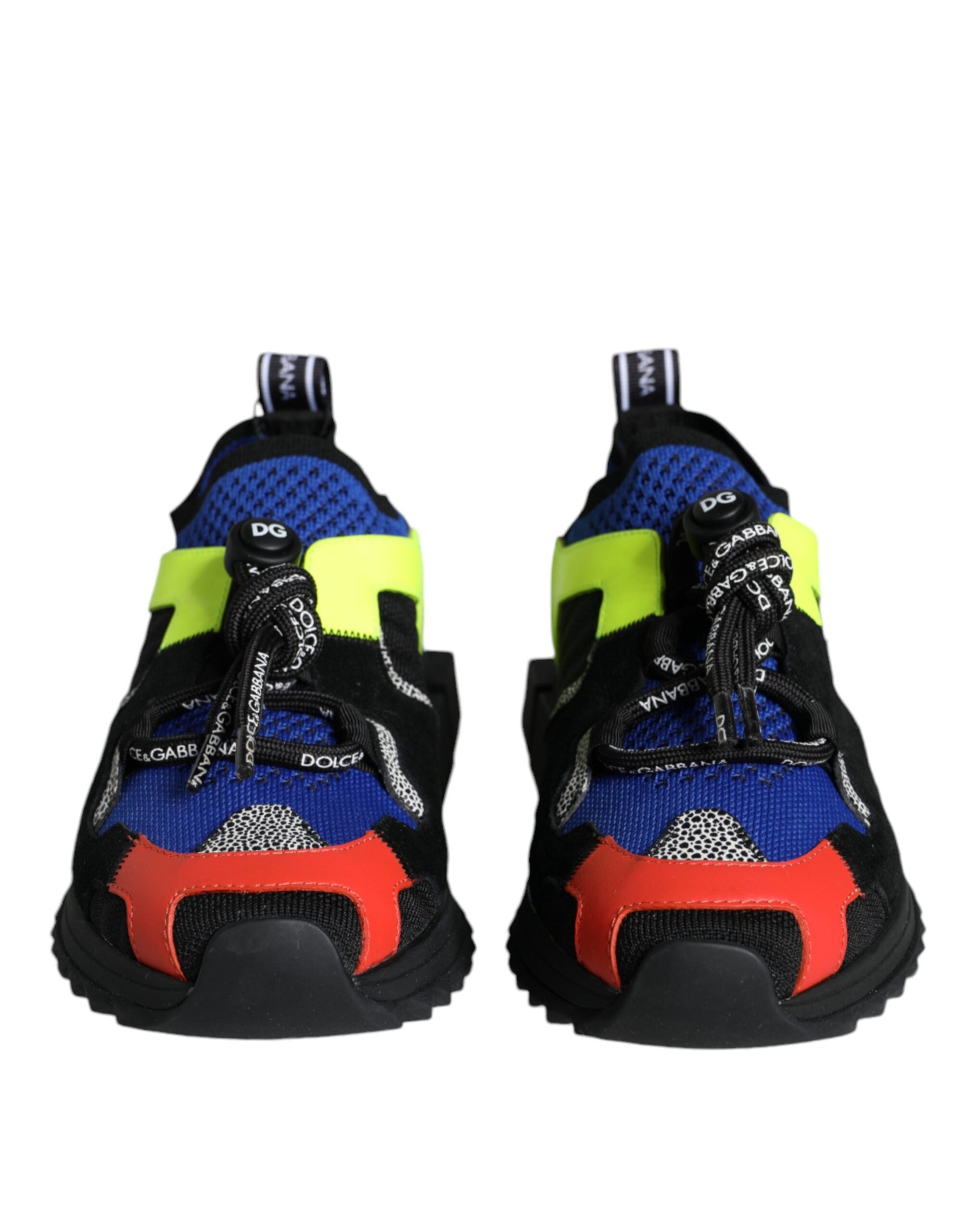 Chaussures de trekking Dolce & Gabbana Sorrento en mesh multicolore, baskets sportives avec design vibrant et détails colorés.