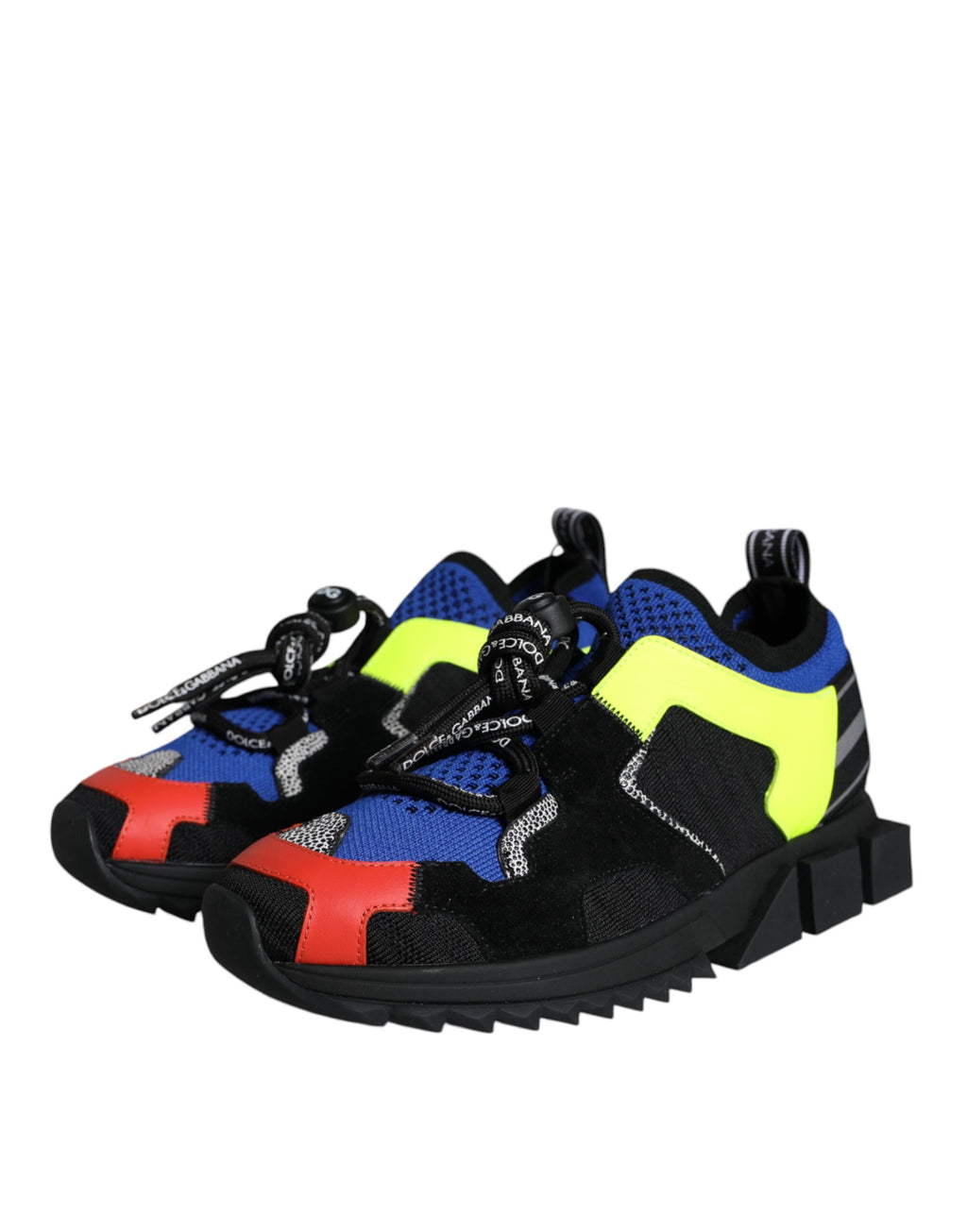 Sneakers de randonnée Dolce & Gabbana Sorrento en mesh multicolore, style sport et mode, vues de côté.